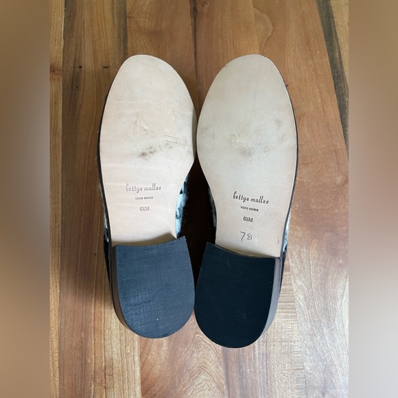 NWOT Bettye Muller Womens 6.5 "Optimist" Mohair Wool Houndstooth Oxford Leather - Picture 7 of 7